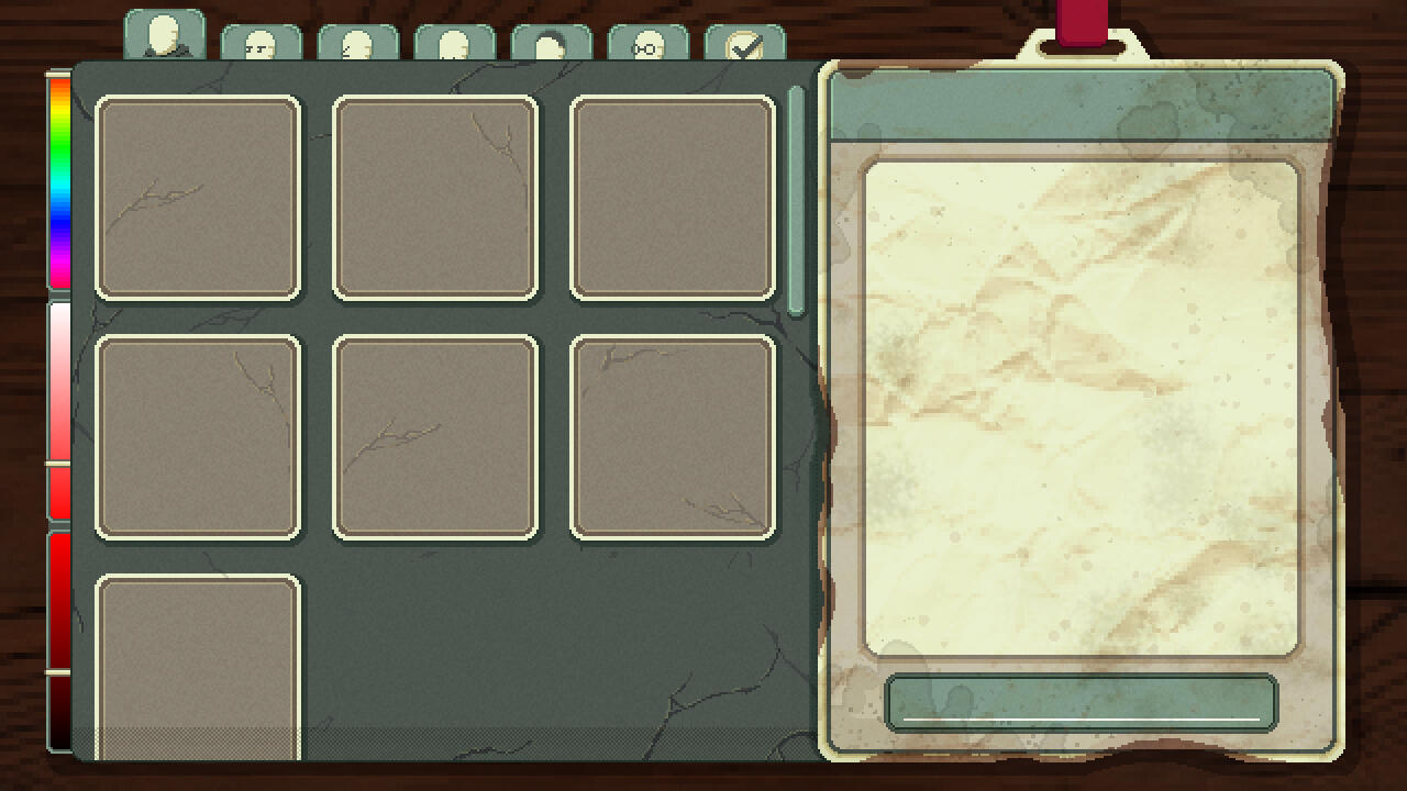 Character creation UI design for Genedoom game, 2024