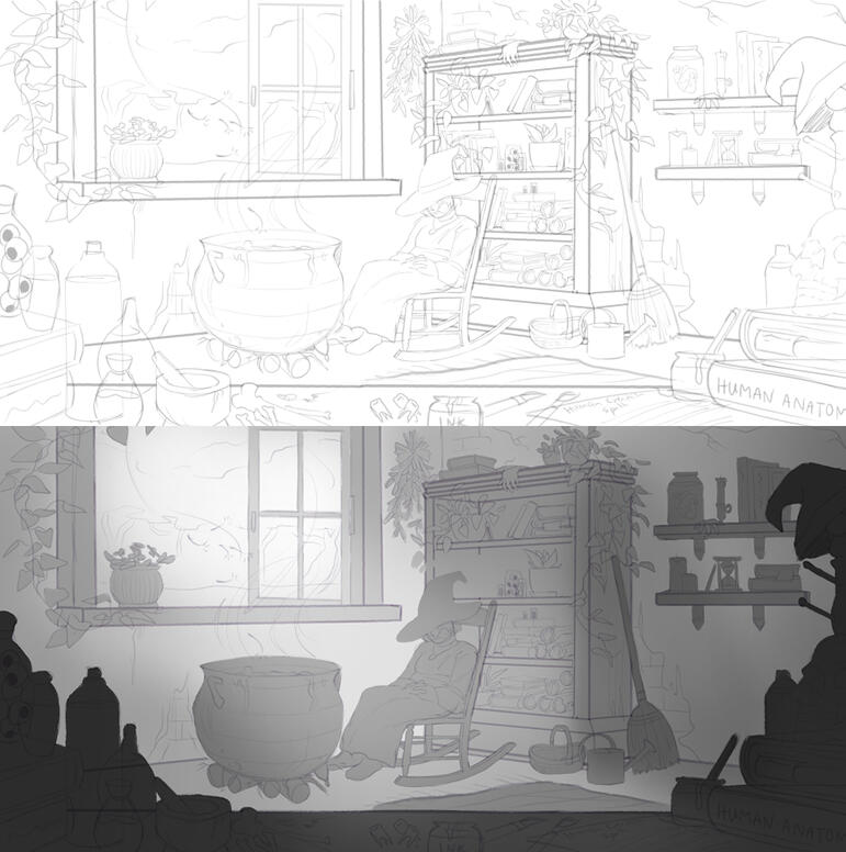 Illustration sketch, 2021, Clip Studio Paint (2H)